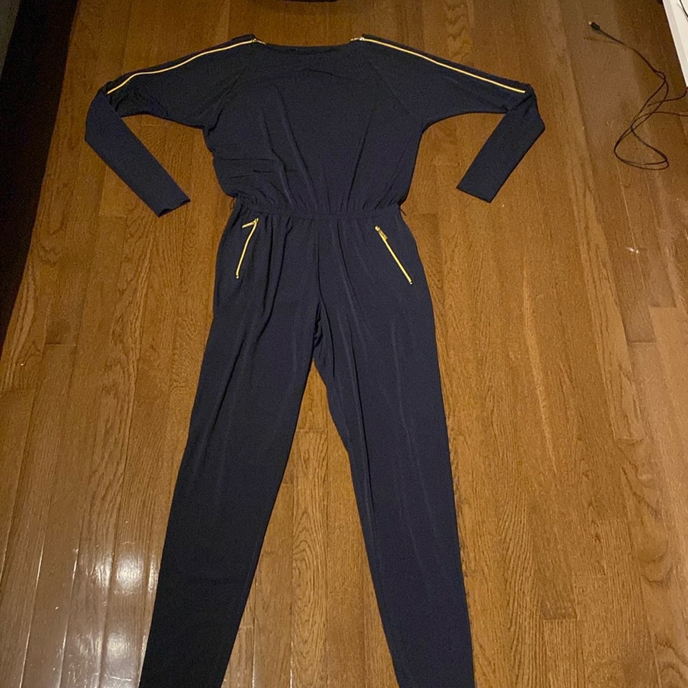 Michael Kors Black Jumpsuit with Gold Accents